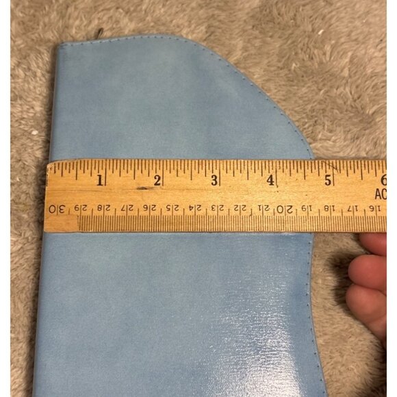 Blue Leatherette Manicure & Grooming Kit With Tools Mirror & Comb In Zippered Ca - Picture 7 of 7